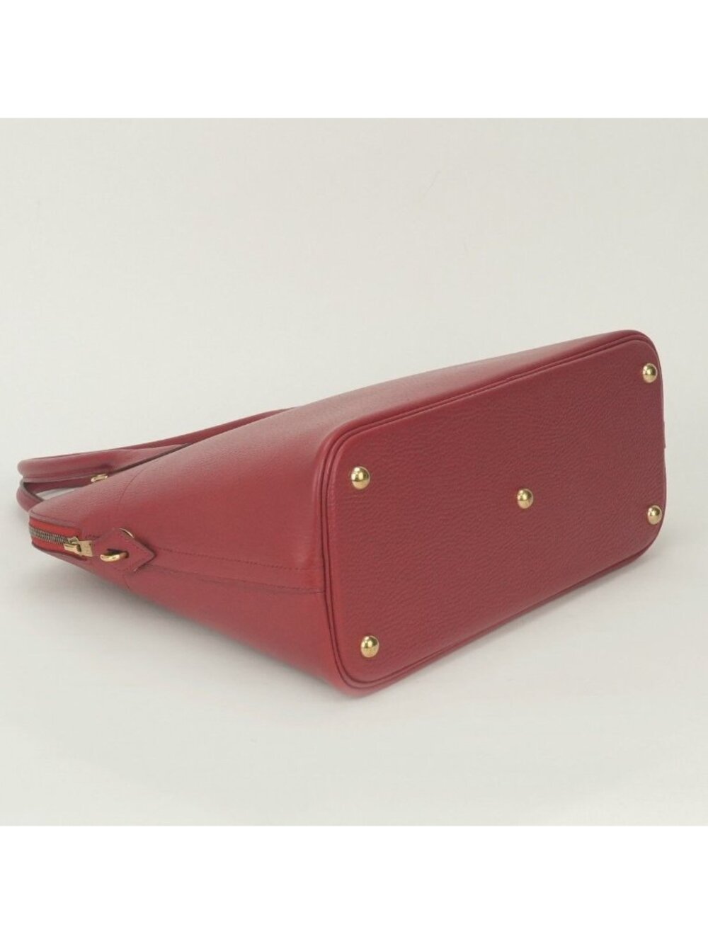 Hermes Bolide 35 Tote Shoulder Bag Ardennes Rouge Vif Rougevif Red Gold 2-Way - Picture 6 of 9